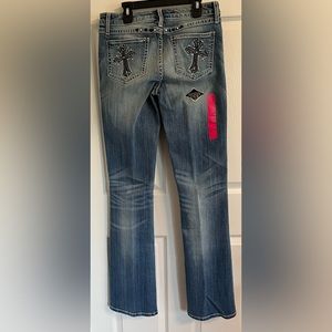 NWT Rock 47 by Wrangler Women’s Low Rise Boot Cut Jeans Size 5/6 x 36